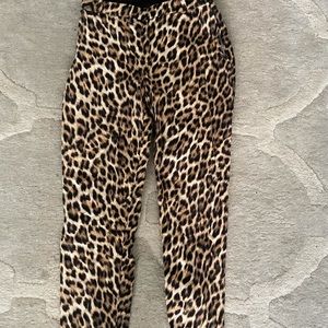 Zara leopard print pants. Used /as new